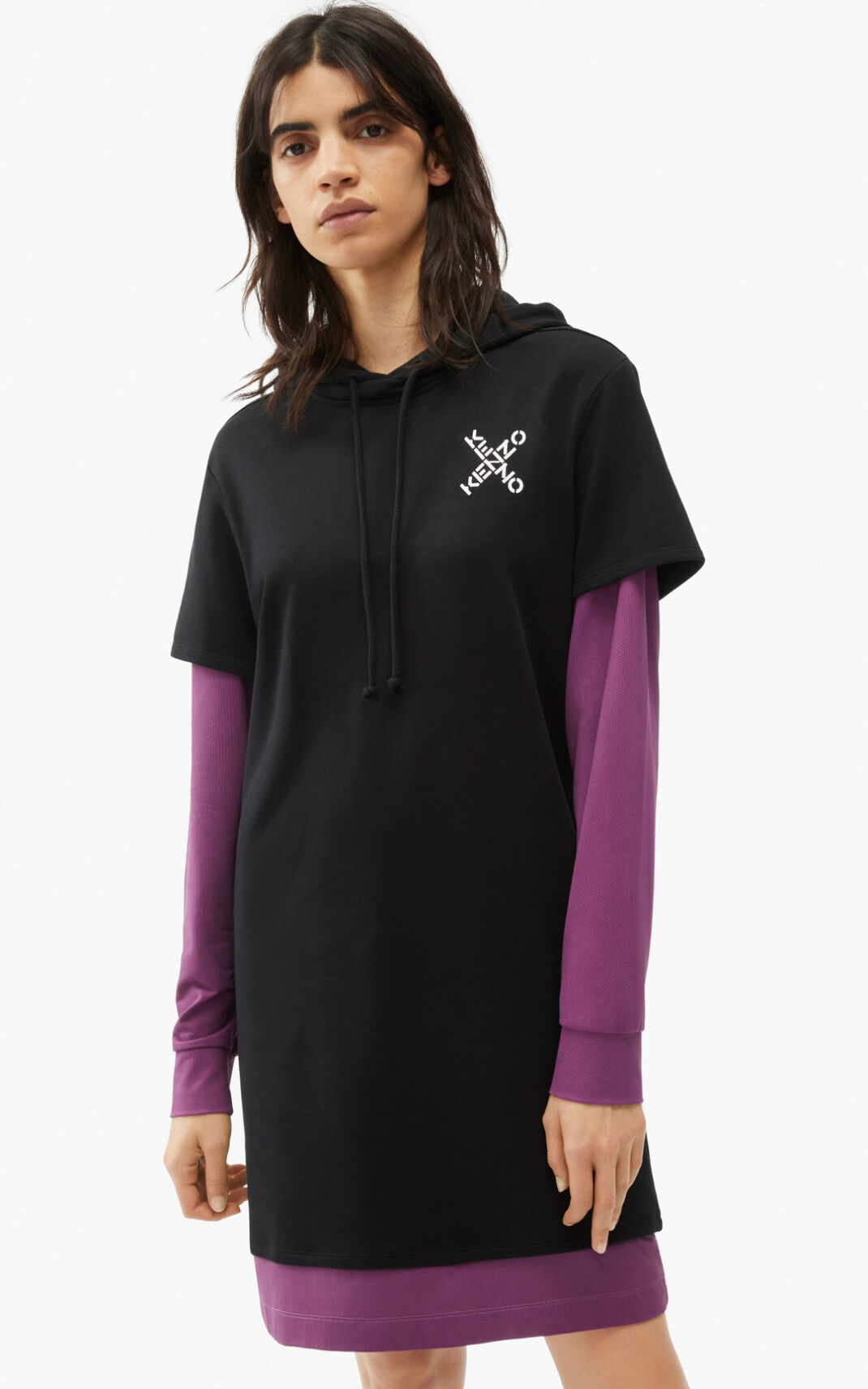 Robe Kenzo Femme Sport Little X sweatshirt Noir ARBIW-4059